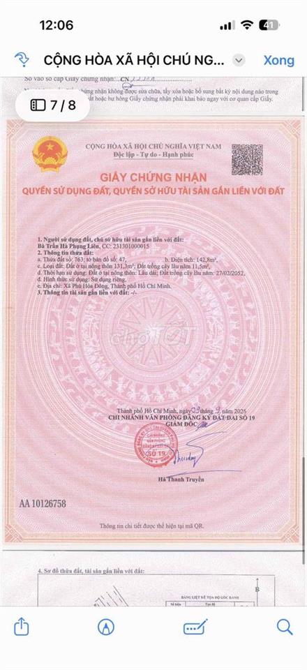Bán lô đất mặt tiền Lê Thị Bay kinh doanh buôn bán tự do,cách TL15 50m