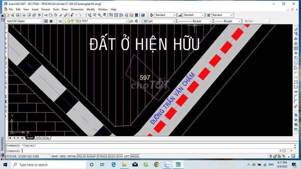 CHỦ GỬI BÁN GẤP - LÔ ĐẤT 2 MẶT TIỀN TRẦN VĂN CHẨM 147M2 CHỈ 750 TRIỆU