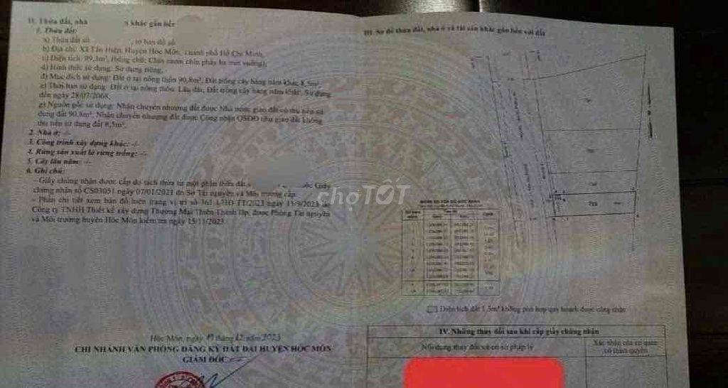 🔥 Gia ch.ủ kẹt tiền nên rao bán GẤP Đất thổ cư ở Tân Hiệp-HÓC MÔN