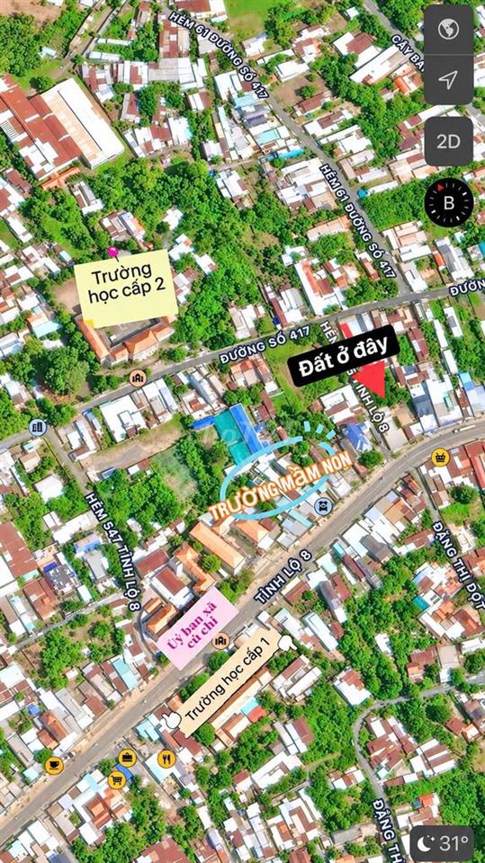 ĐẤT 2 MẶT TIỀN 1 XẸT TỈNH LỘ 8, PHƯỚC VĨNH AN- CỦ CHI : 5×21m = 105m²