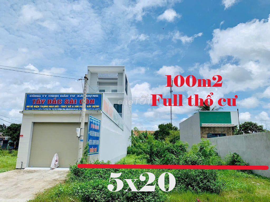 Bán nhanhđất 100m2 giá 570tr gần bệnh viện đakhoa Củ Chi sổ hồng riêng