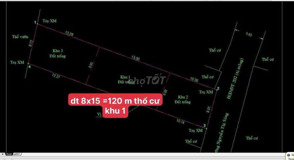 Đất thổ cư SHR 1/Nguyễn Thị Sáng-Đông Thạnh-Hóc Môn.Dt 8x38~306m~6,8ty