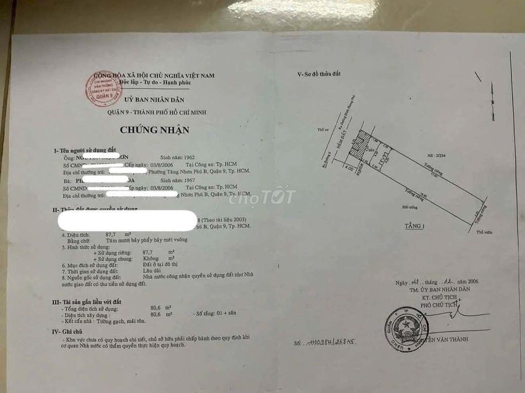 🏡NHÀ CHÍNH CHỦ – VỊ TRÍ ĐẸP TRUNG TÂM QUẬN 9 (TP. THỦ ĐỨC) 🏡