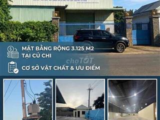 🔥 CHO THUÊ KHO XƯỞNG Ở CỦ CHI (XÃ THÁI MỸ) – ĐẤT 3.125M² – GIÁ 80 TR/T