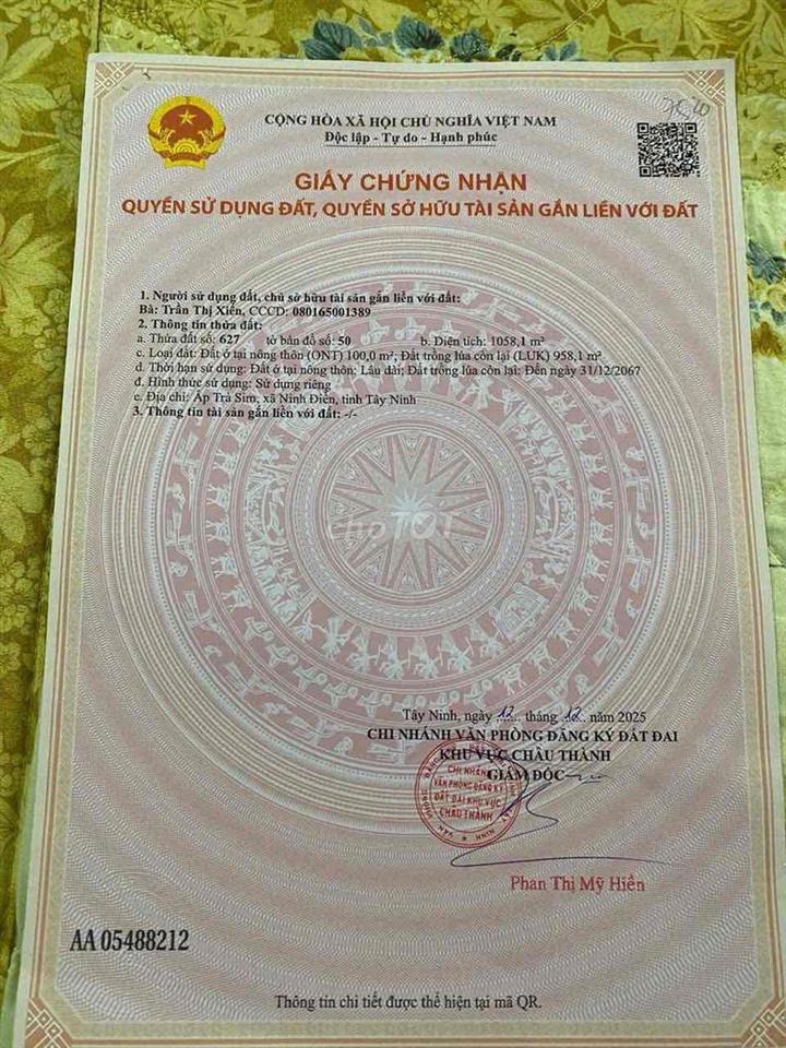 cần bán nhanh lô đất mt 2 tỷ 850triệu