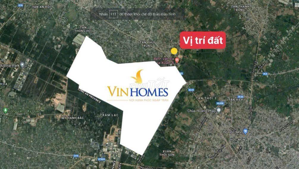 790tr Lô đất kế bên Vinhomes đường Nguyễn Thị Lắng (283m2) shr, thổ cư