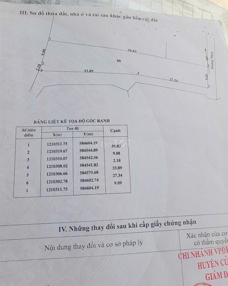 BÁN NHANH LÔ ĐẤT LÀM VƯỜN TẠI XÃ TÂN THÔNG HỘI, 584M2, SHR, 950TR