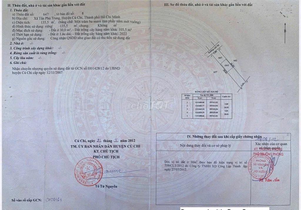 NHÀ CẤP 4, Nguyễn Thị Lắng, TẠI XÃ TÂN PHÚ TRUNG, 136M2, SHR, 600TR