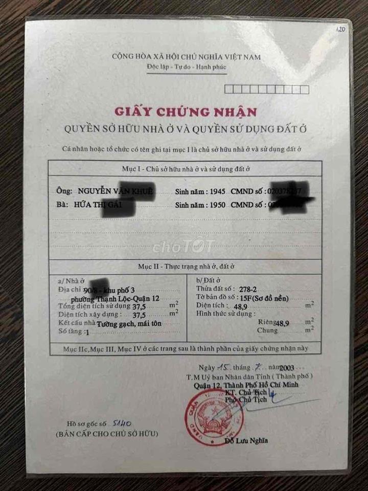 Cần tiền bán gấp căn này