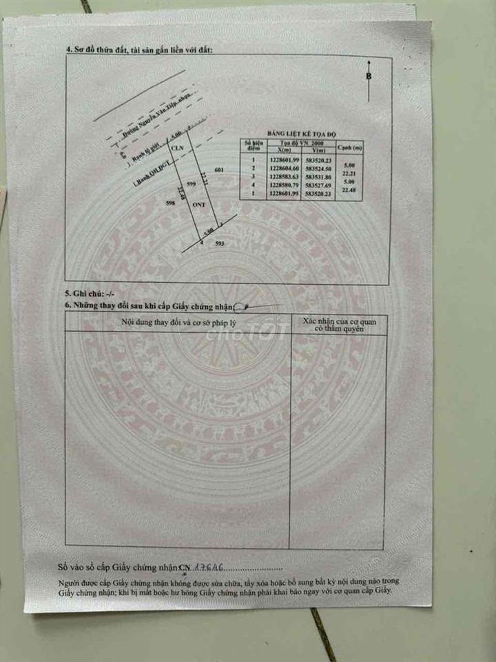 Cần bán đất thổ cư Nguyễn Văn Tiệp
