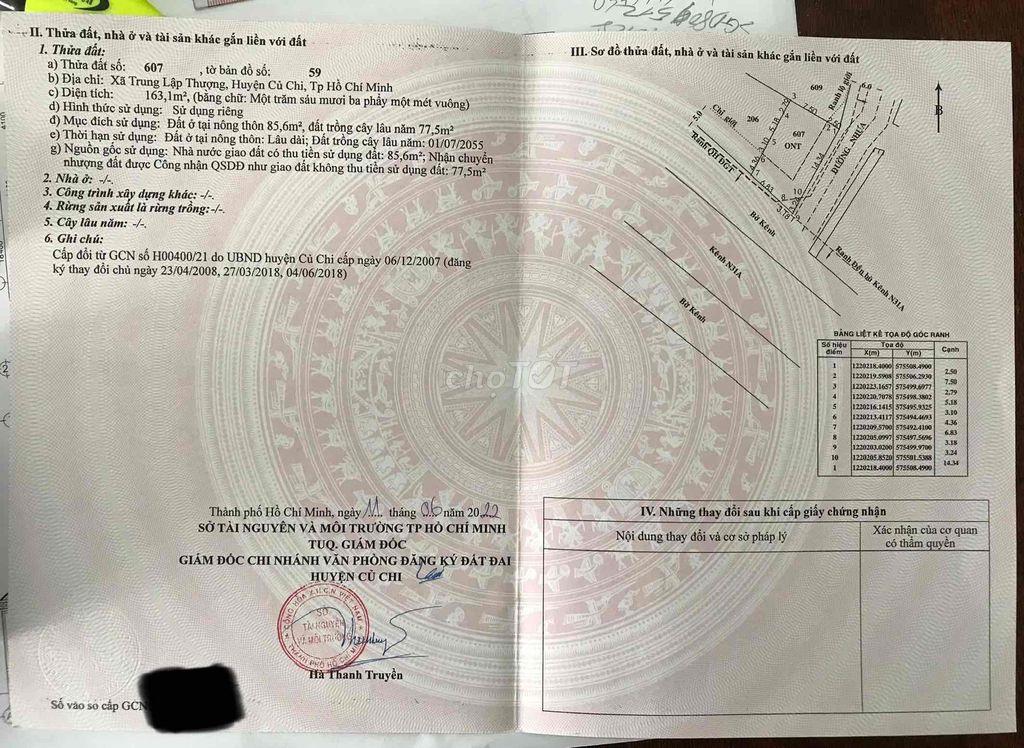 Cần bán đất trung lập thượng Củ Chi