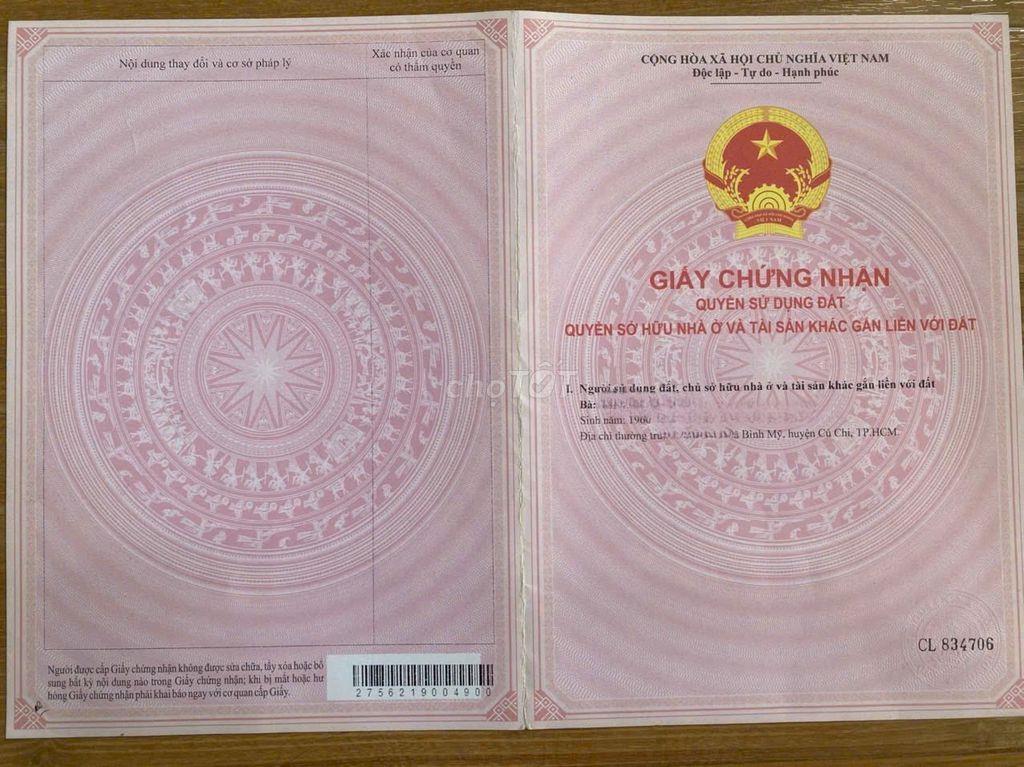 BÁN ĐẤT HÓC MÔN- XÃ TÂN HIỆP CŨ (HÓC MÔN MỚI)