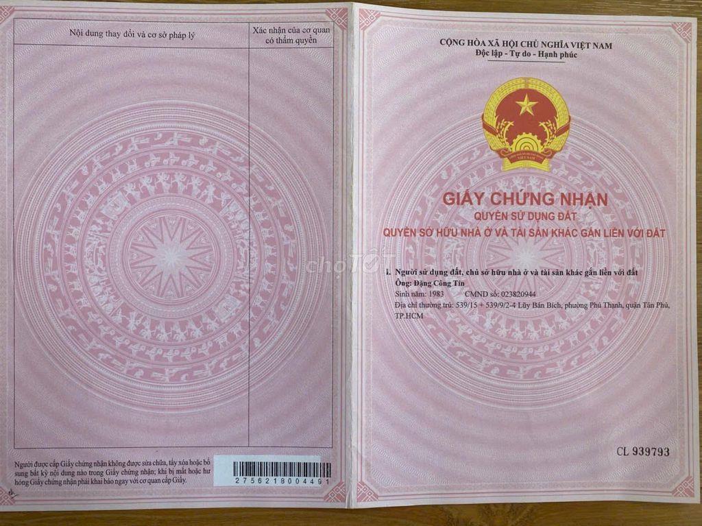 BÁN NHANH ĐẤT TÂN HIỆP – HÓC MÔN  – RA KÊNH SÁNG