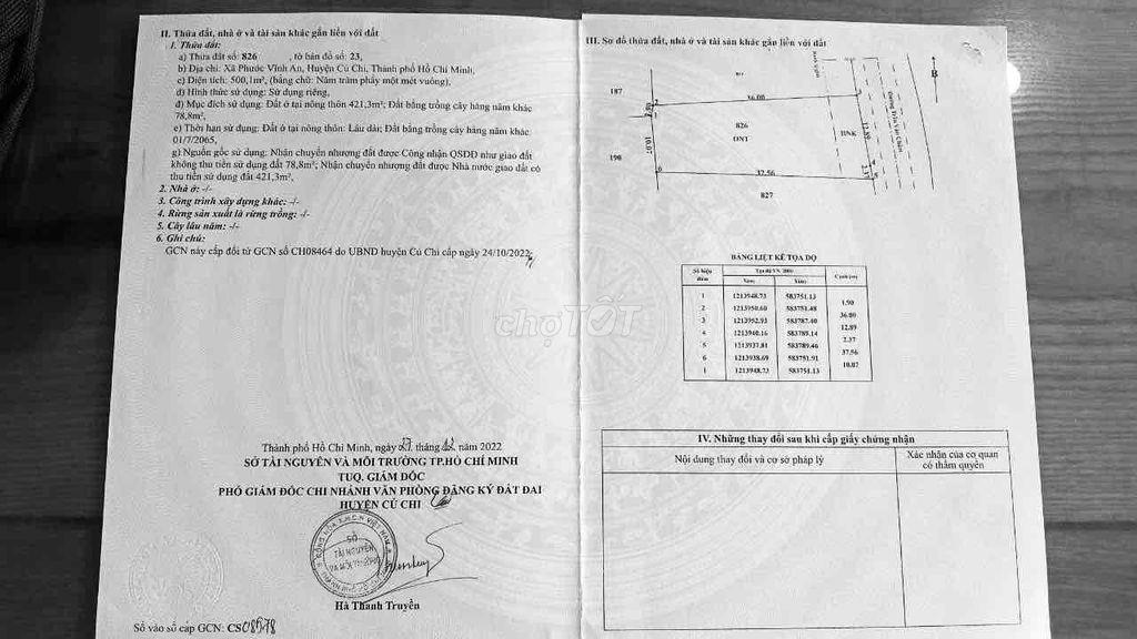 CHÍNH CHỦ BÁN ĐẤT MẶT TIỀN TRẦN VĂN CHẨM – FULL THỔ CƯ 100%