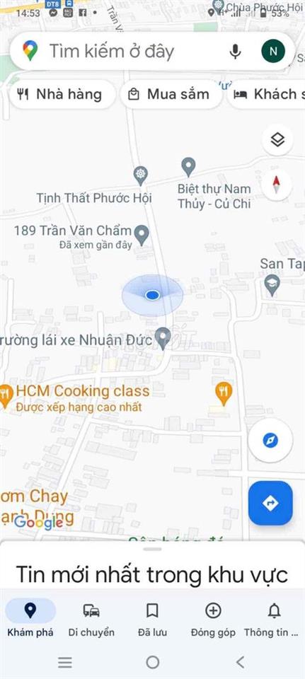 CHÍNH CHỦ BÁN ĐẤT MẶT TIỀN TRẦN VĂN CHẨM FULL THỔ CƯ 100%