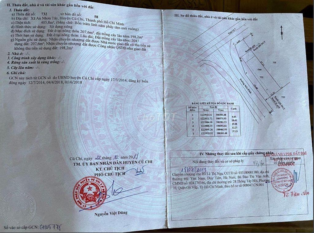 Bán Đất Ngã 3 Đường Tỉnh Lộ 7 Và Đường Bến Đình Xã An Nhơn Tây, HCM