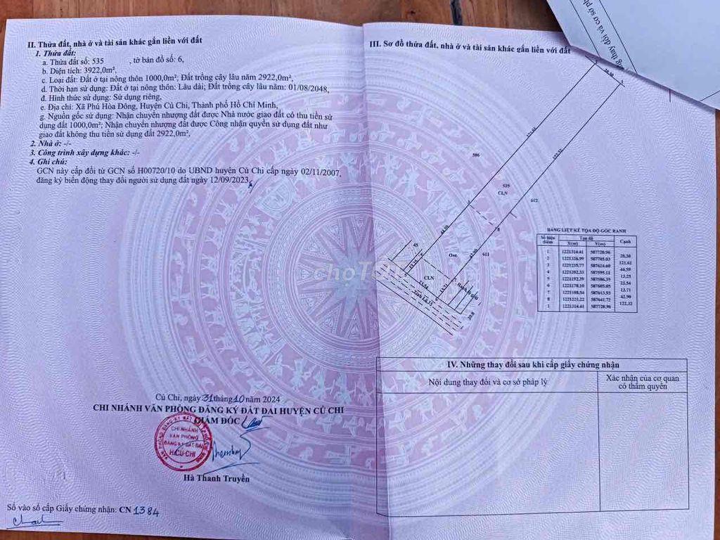 CẦN BÁN MẶT TIỀN TỈNH LỘ 15