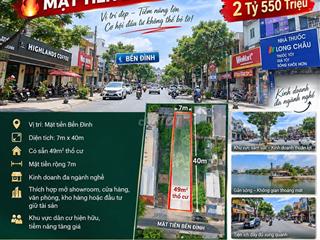 🔥 HẠ GIÁ SỐC MẶT TIỀN BẾN ĐÌNH – CHỈ 2,55 TỶ, CHỐT NGAY!