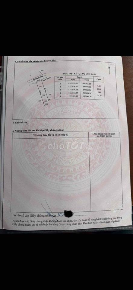 Bán lô đất full thổ cư,xây dựng tự do,đường trước 2 xe tránh nhau