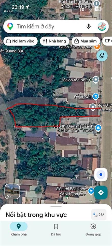 CHO THUÊ ĐẤT 1.500M² – 2 MẶT TIỀN TỈNH LỘ 7, TRUNG LẬP THƯỢNG, CỦ CHI