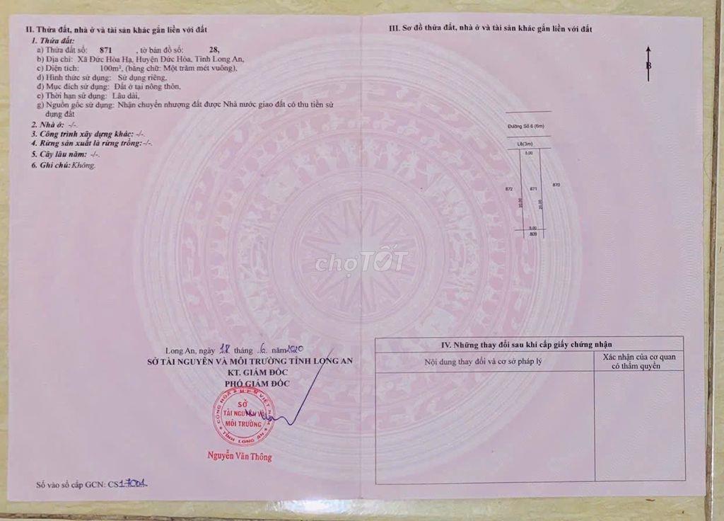 CHÍNH CHỦ BÁN ĐẤT THỔ CƯ