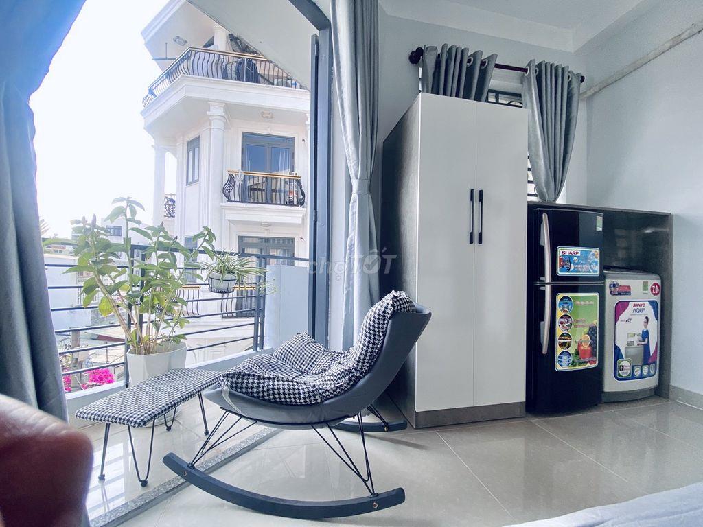 (FREE DV-NƯỚC-XE) CHDV BANCOL CHILL, RỘNG 50M2, WC RIÊNG FULL NỘI THẤT