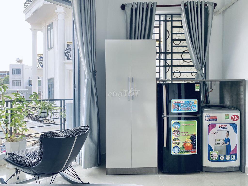 (FREE DV-NƯỚC-XE) CHDV BANCOL CHILL, RỘNG 50M2, WC RIÊNG FULL NỘI THẤT