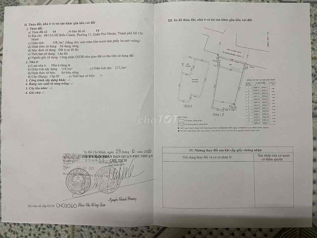 Bán Nhà Chính Chủ 148m2 Ngang 10m Hẻm 48/ Hồ Biểu Chánh