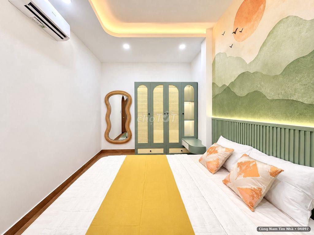 Nhà đẹp 3 tầng Nơ Trang Long Bình Thạnh 64m², nội thất mới
