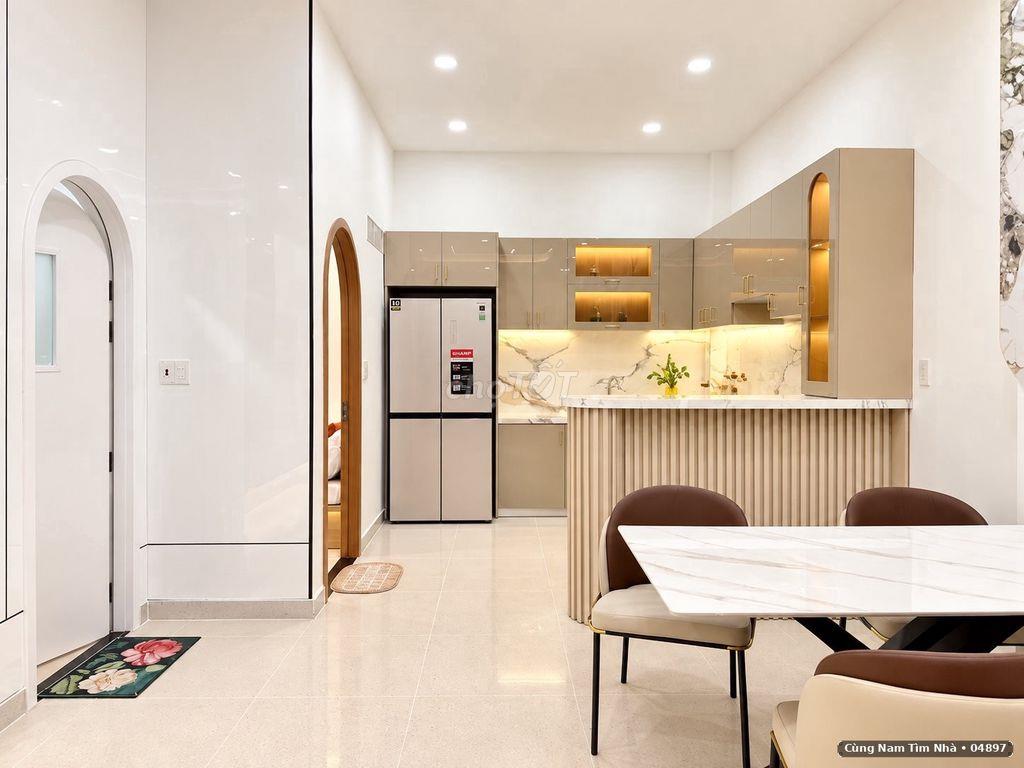 Nhà đẹp 3 tầng Nơ Trang Long Bình Thạnh 64m², nội thất mới