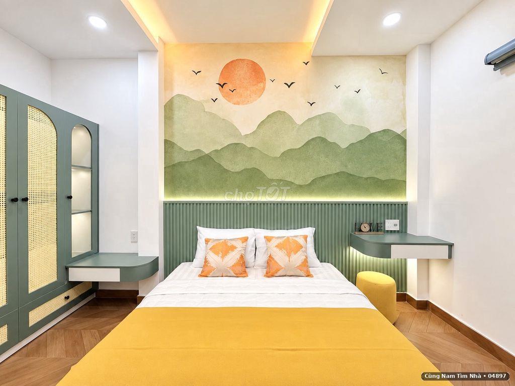 Nhà đẹp 3 tầng Nơ Trang Long Bình Thạnh 64m², nội thất mới