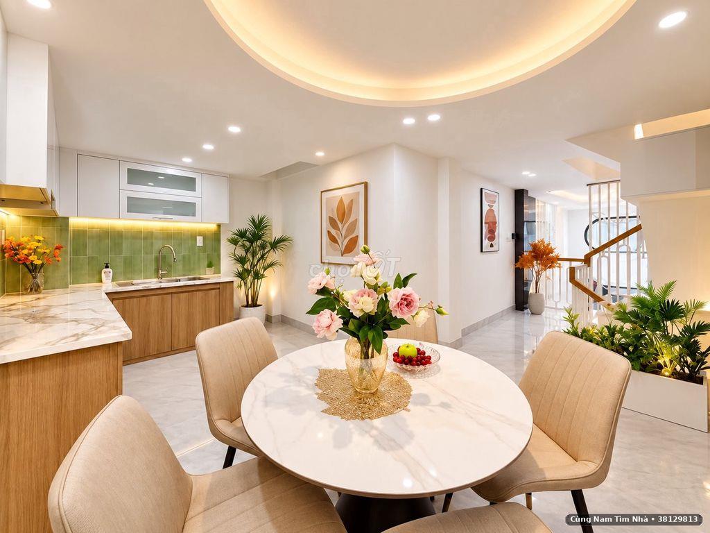 NHÀ MỚI 42M² – 4 TẦNG – 4PN, NỞ HẬU – HẺM LÝ THƯỜNG KIỆT, GÒ VẤP