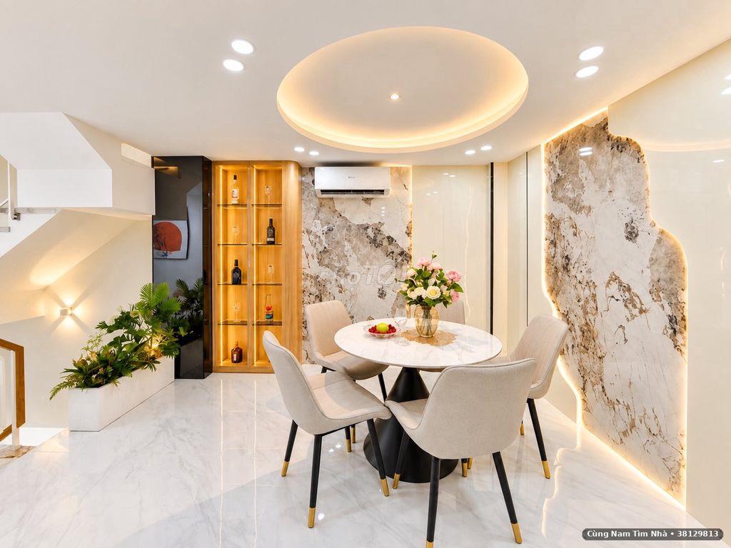 NHÀ MỚI 42M² – 4 TẦNG – 4PN, NỞ HẬU – HẺM LÝ THƯỜNG KIỆT, GÒ VẤP