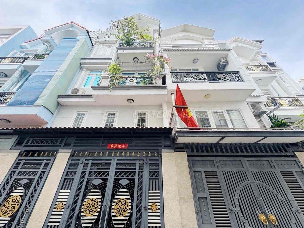Nhà hẻm ô tô tránh, phân lô, 4 tầng 5x10, dân trí, giá rẻ, Quang Trung
