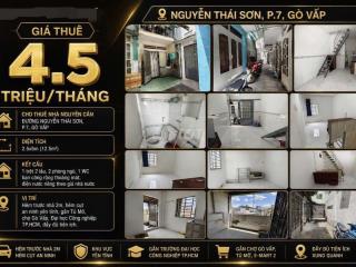 [Nhà NC] Nguyễn Thái Sơn 1 Trệt 2 Lầu 2 Phòng ngủ