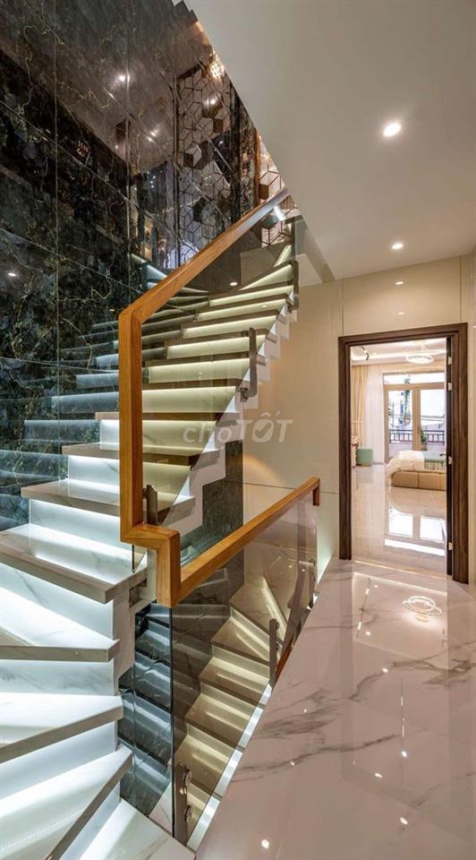 Gò Vấp-nhà đẹp 6 tầng thang máy-điện NLMT,ô tô vào nhà 19,6 