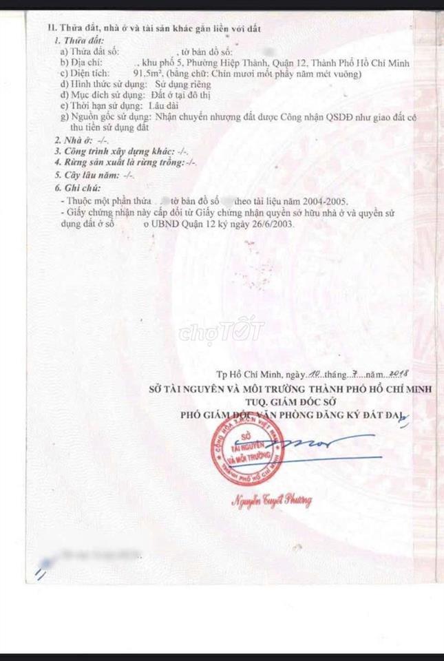 Hẻm xe hơi 92 M2 , NGANG 6,5 chỉ 4,x tỷ 