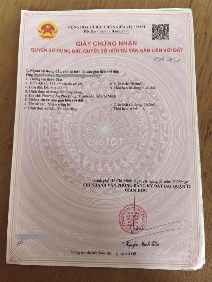 Hẻm 10M vỉa hè An Phú Đông 9, 76M2, chỉ 5,x tỷ 