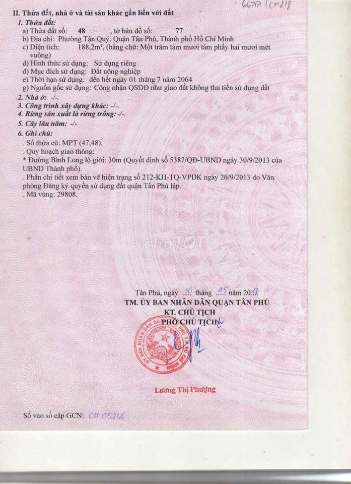 BÁN NHÀ 584 BÌNH LONG 188,2M2, NGANG 4, DÀI 48 SÁT AEON TÂN PHÚ 11,8TỶ