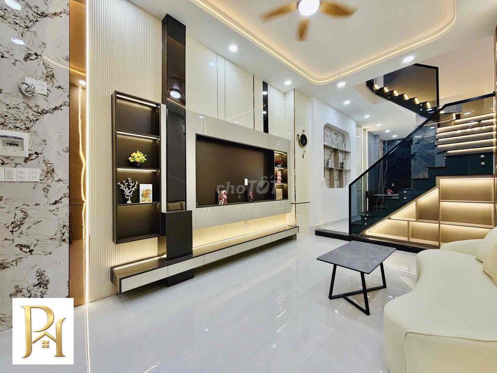 Sát HXH, nhà mới đẹp, 55m2, 4 tầng, khu sầm uất, Nguyễn Văn Khối, 5.xT
