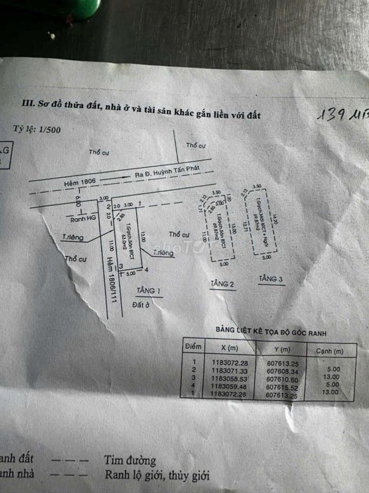 Bán Nhà 1806/109c Huỳnh Tấn Phát tt Nhà Bè