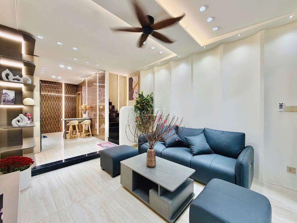 Nhà mới xây hẻm 1trục 1411 Phan Văn Trị giá 6ty55 