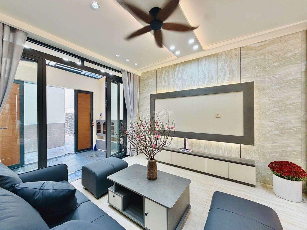 Nhà mới xây hẻm 1trục 1411 Phan Văn Trị giá 6ty55 