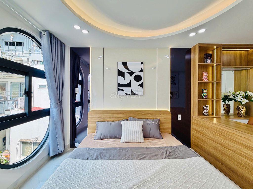 Nhà đẹp 42.5m2 nở hậu xây mới 5T, 4PN có PN trệt P. Hạnh Thông 6.98 tỷ