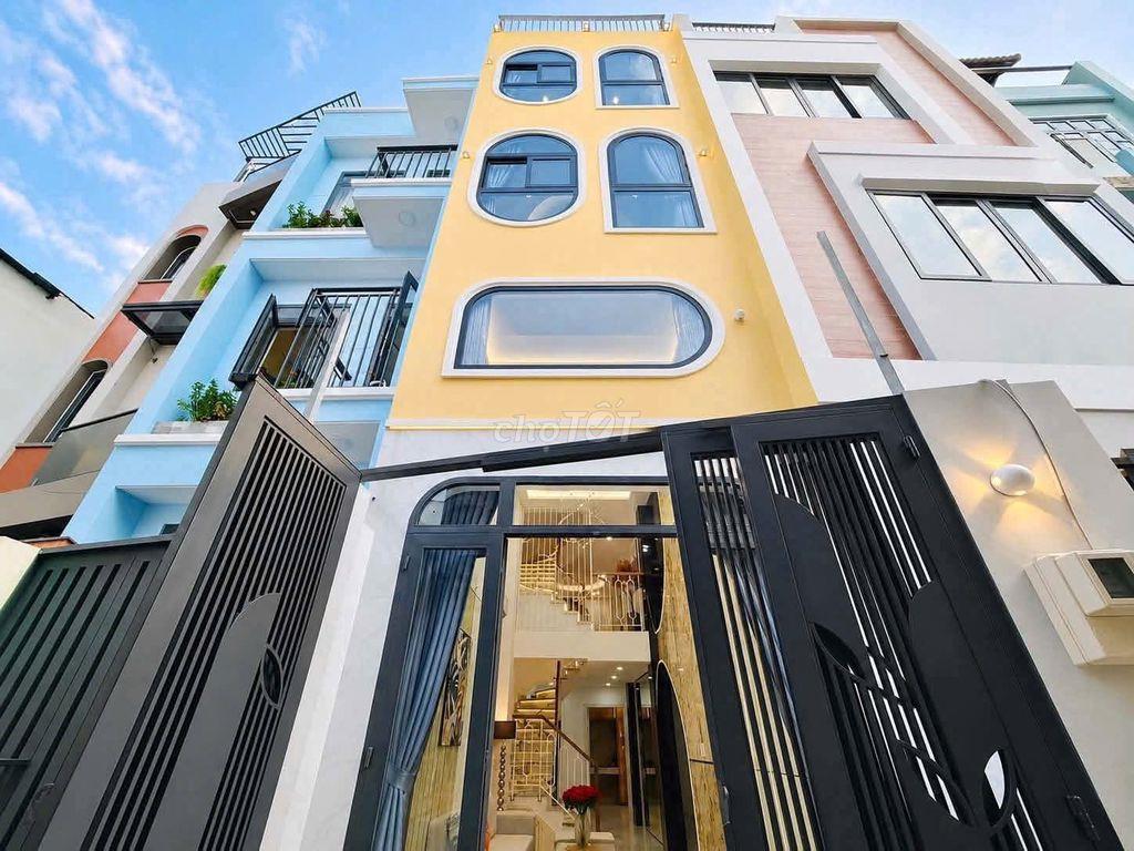 Nhà đẹp 42.5m2 nở hậu xây mới 5T, 4PN có PN trệt P. Hạnh Thông 6.98 tỷ