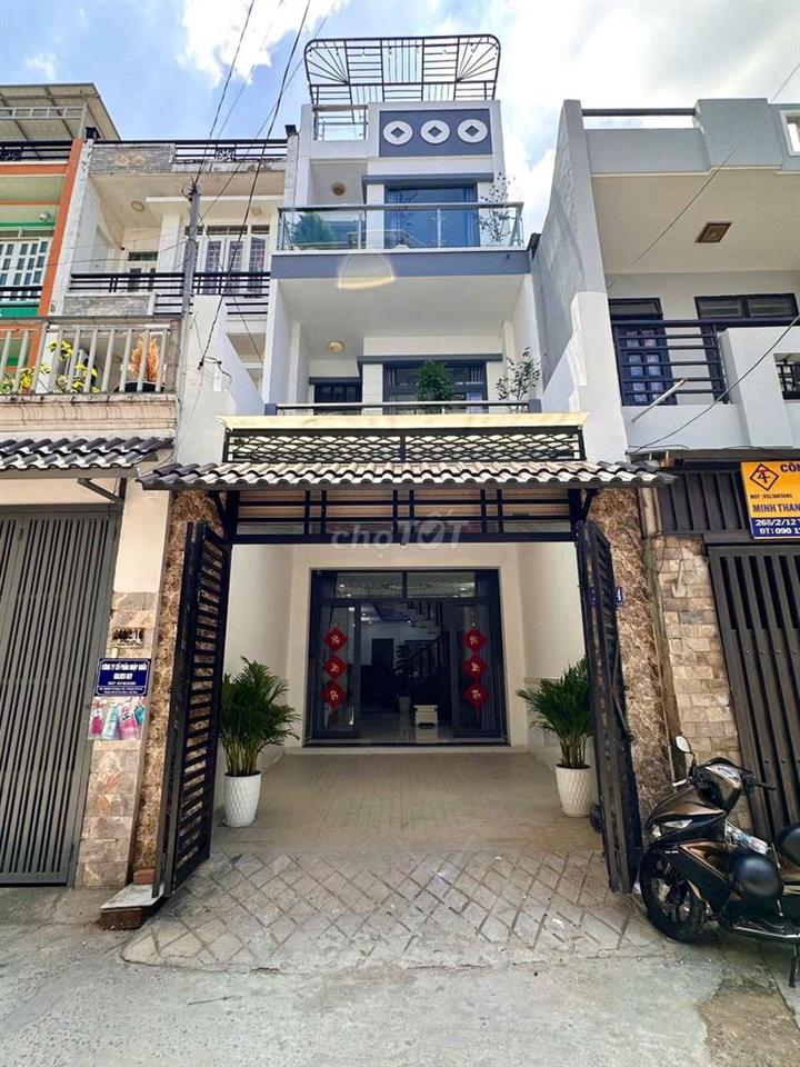 Nhà trệt, 2 lầu, khu dân cư, hẻm oto thông. Tô Ngọc Vân, Thới An,Tphcm