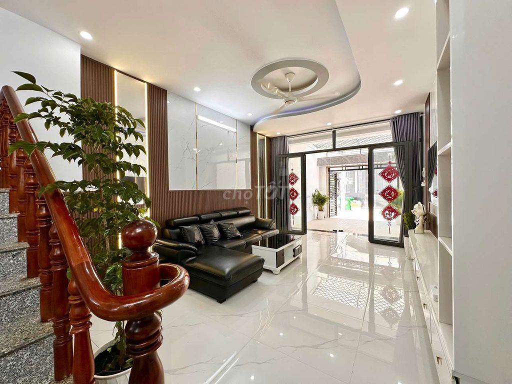 Nhà trệt, 2 lầu, khu dân cư, hẻm oto thông. Tô Ngọc Vân, Thới An,Tphcm