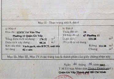 Chính chủ  - Cần Bán nhà mặt tiền 33 Nguyễn Văn Khối, Gò Vấp - 115m2