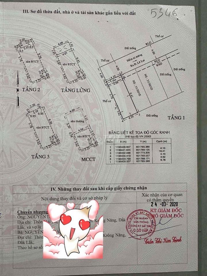 BÁN HXH LÊ LAI, P.3, GÒ VẤP – 42,3M², 1 TRỆT 1 LỬNG 2 LẦU – GIÁ 7,9 TỶ