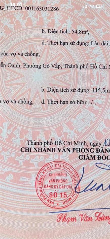 Bán nhà hẻm xe hơi cư xá Lam Sơn Nguyễn Oanh P17